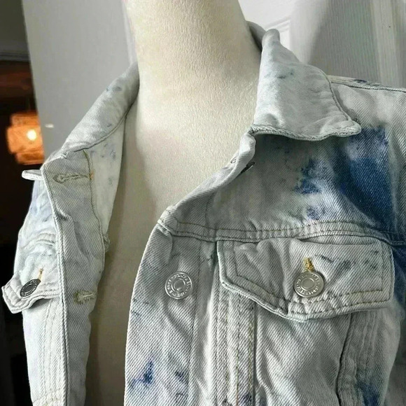 FREE PEOPLE jones tie dye blue jacket size S - Picture 11 of 14